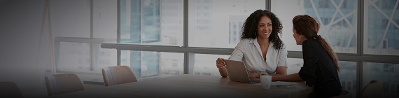 Woman in a modern office building